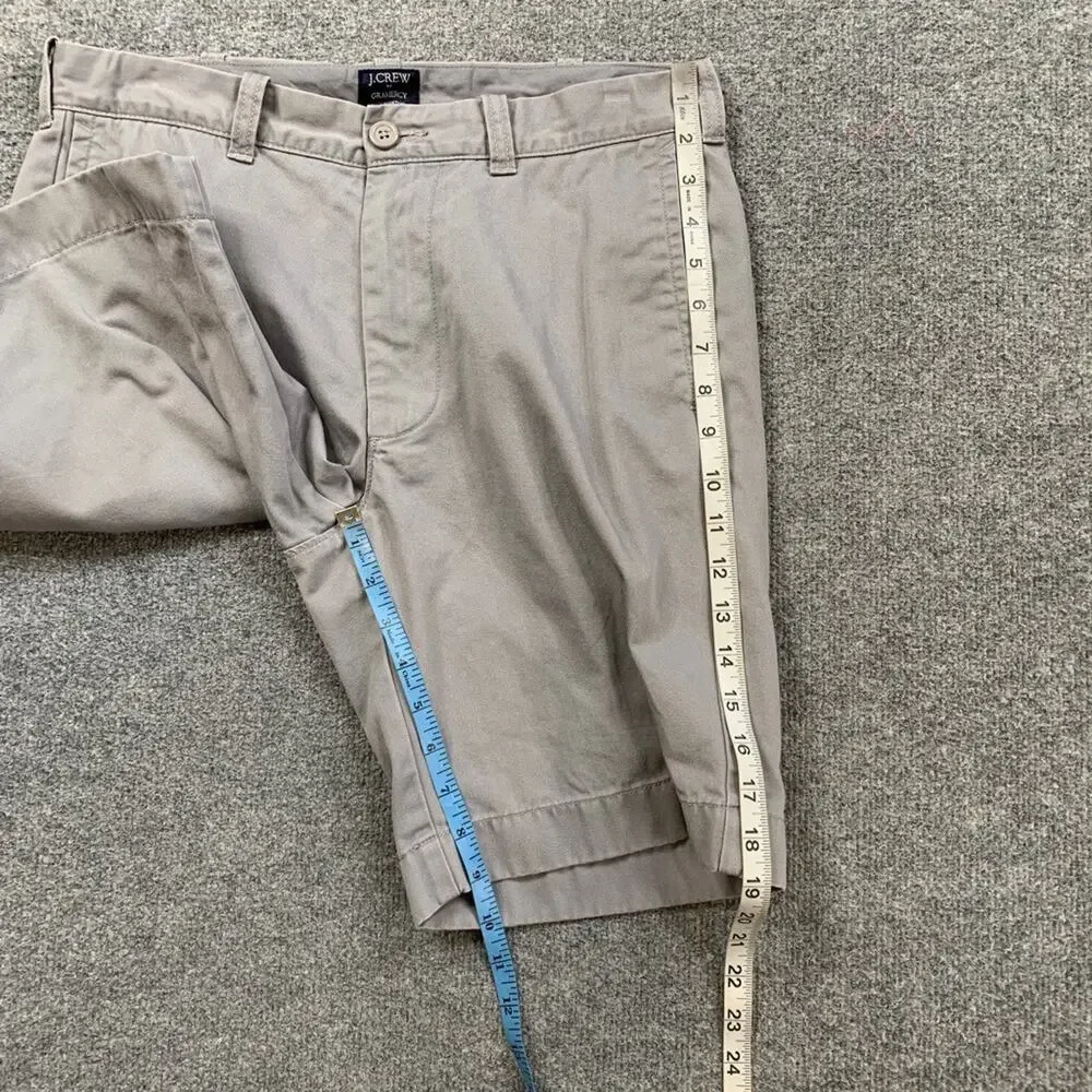 J Crew Shorts Mens 30 Ash Gramercy Classic Fit Flat Front Chino 9 in Comfort